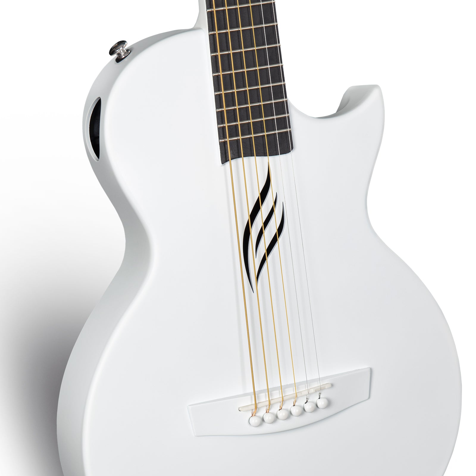 ENYA NOVA GO White gitara akustyczna włókno węglowe podróżna zestaw