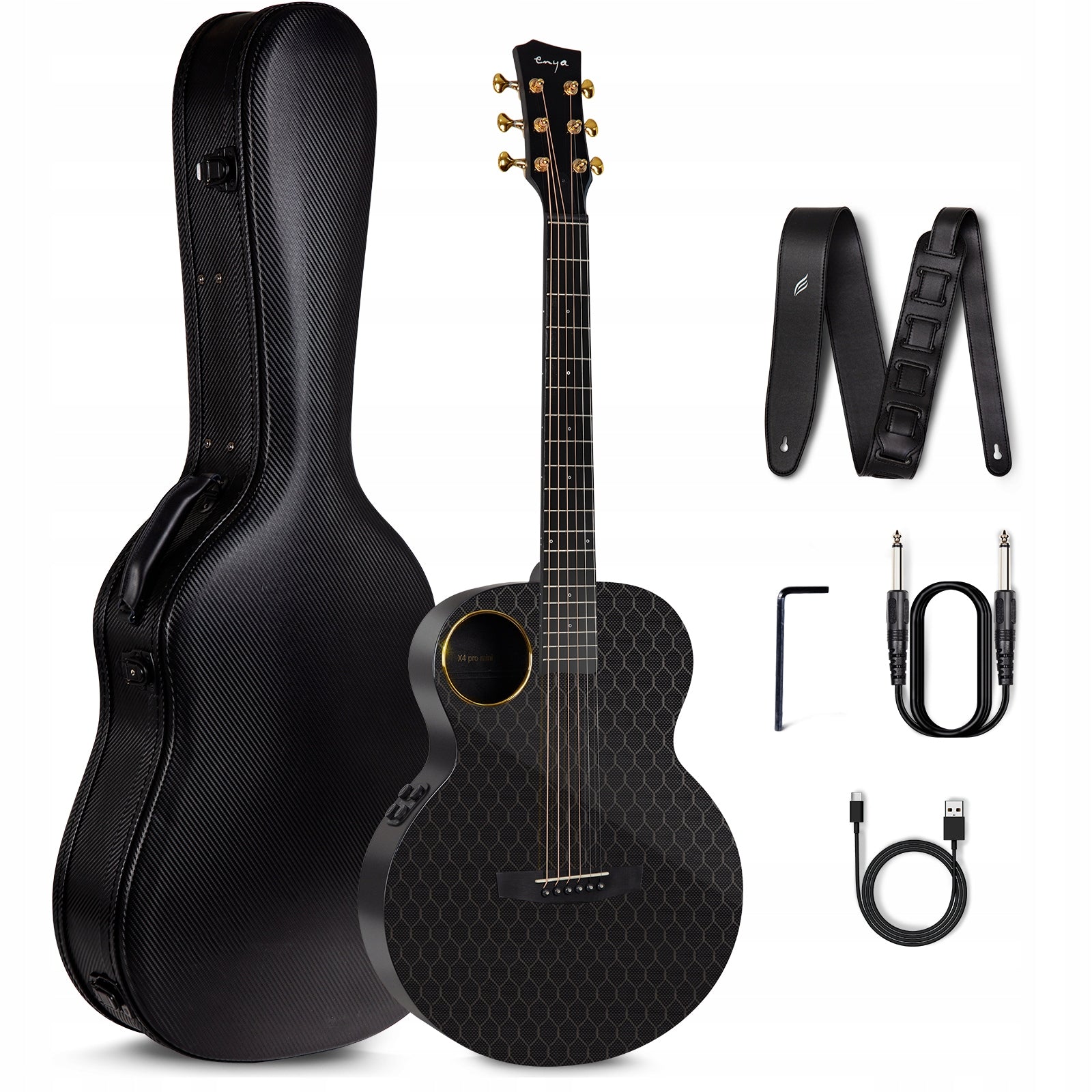 Enya X4 Pro Mini/S4 gitara elektroakustyczna carbon fiber AcousticPlus 36”