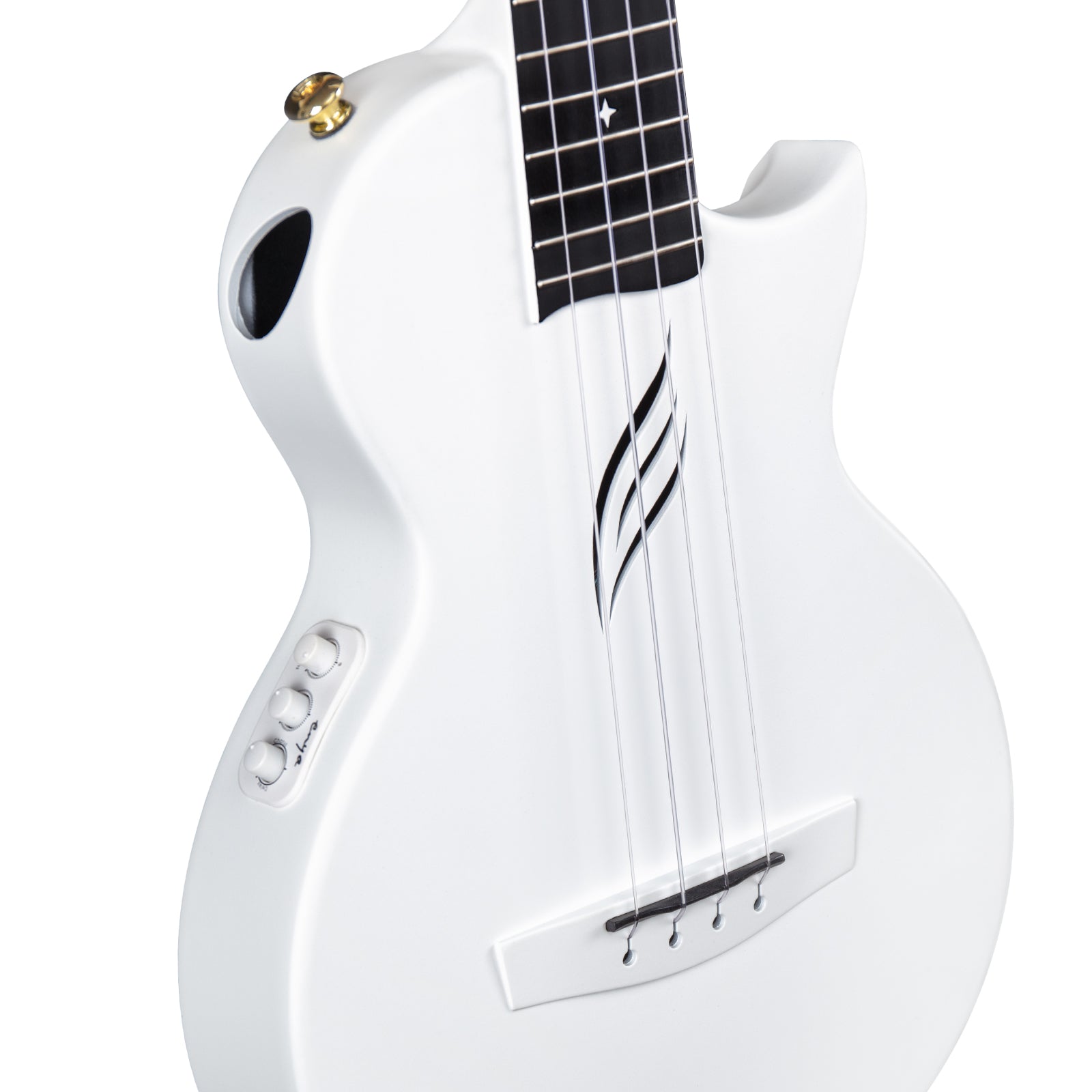 ENYA NOVA UE PRO White - elektroakustyczne ukulele tenorowe z włókna węglowego i systemem AcousticPlus