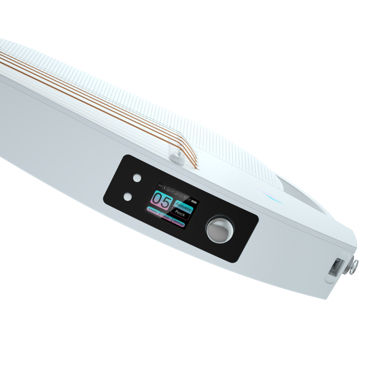 ENYA NEXG2 Delux White - smart gitara travel z looperem, ekranem dotykowym i systemem ES3