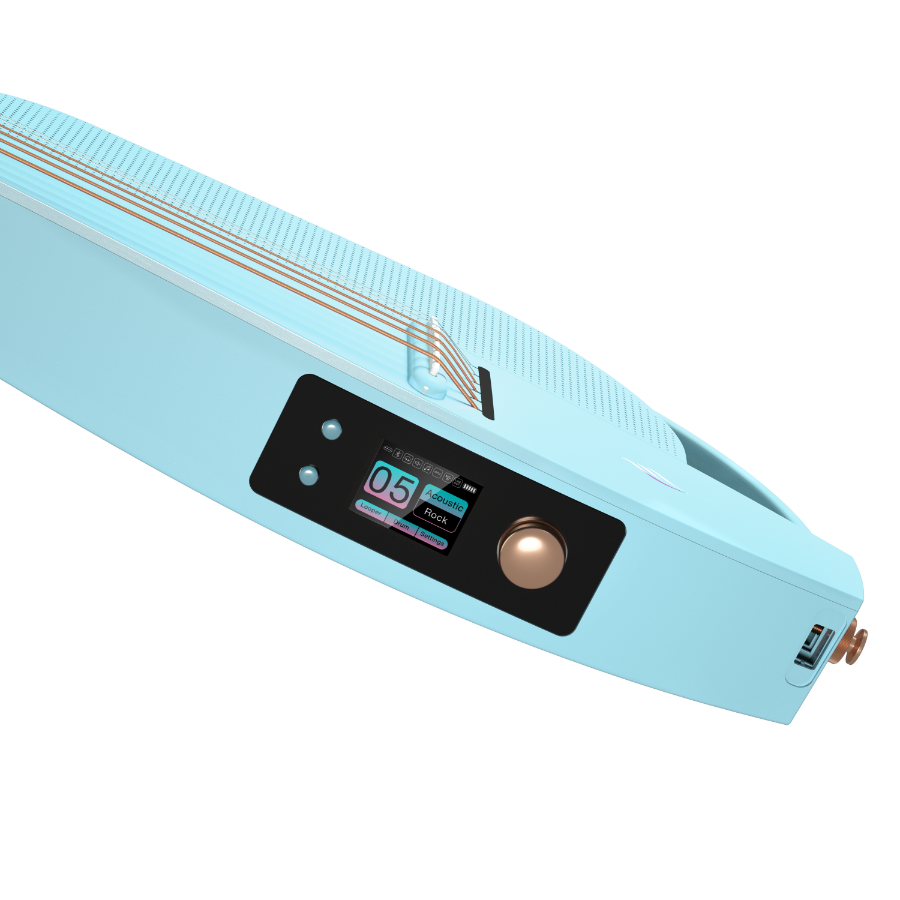 ENYA NEXG 2 Deluxe Blue – smart gitara travel z looperem, ekranem dotykowym i systemem ES3