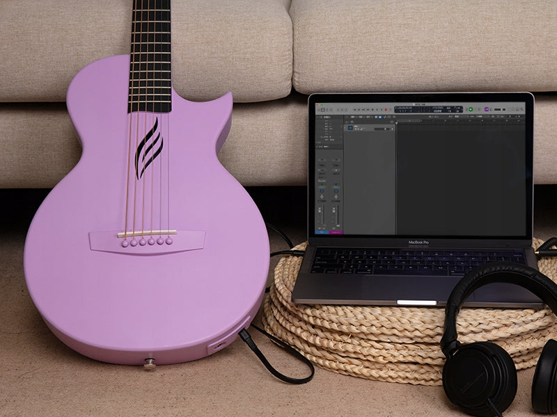 Gitara Elektroakustyczna Karbon Podróżna z efektami ENYA NOVA GO/SP1 Purple