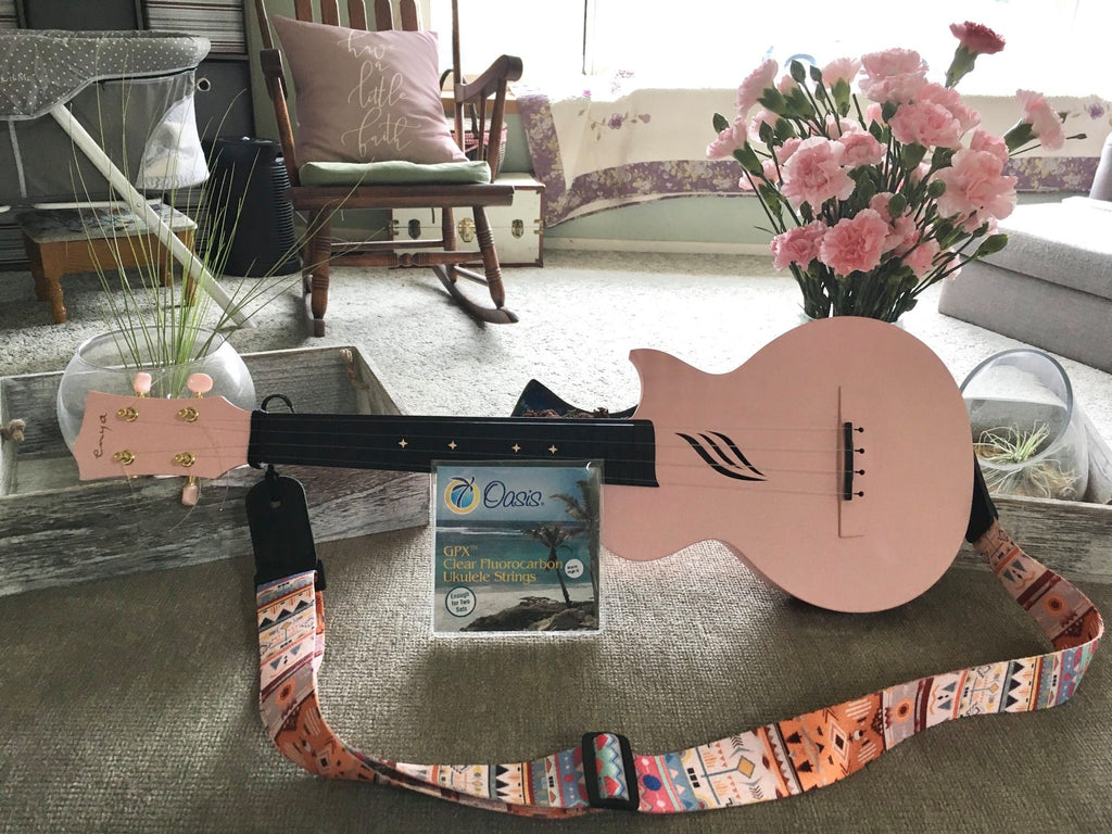ENYA NOVA U - Pink Ukulele koncertowe włókno węglowe zestaw