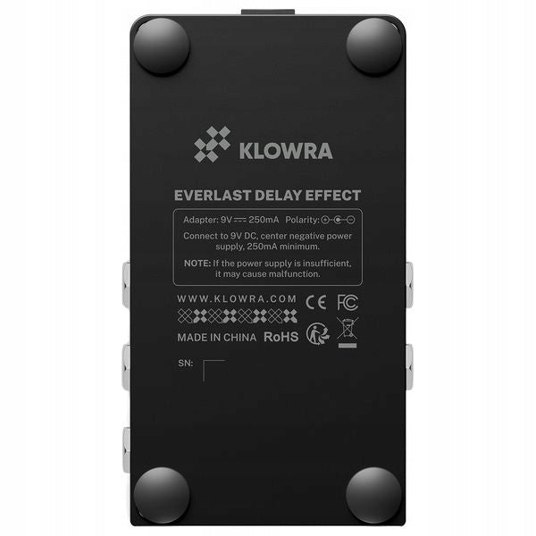 Klowra Everlast Delay stereofoniczny efekt delay z 9 typami opóźnienia