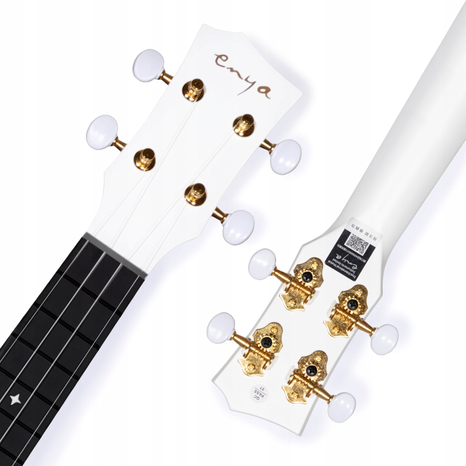 ENYA NOVA U MINI - White Ukulele sopranowe włókno węglowe zestaw