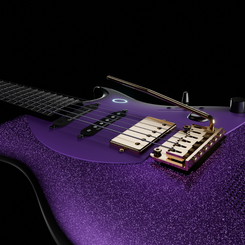 ENYA Inspire Pro SD – Cosmic Purple gitara elektryczna karbon smart z efektami