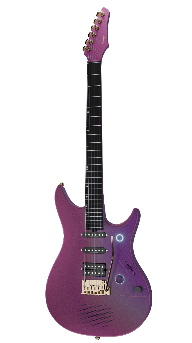 ENYA Inspire Pro AL – Purple  gitara elektryczna karbon smart z efektami