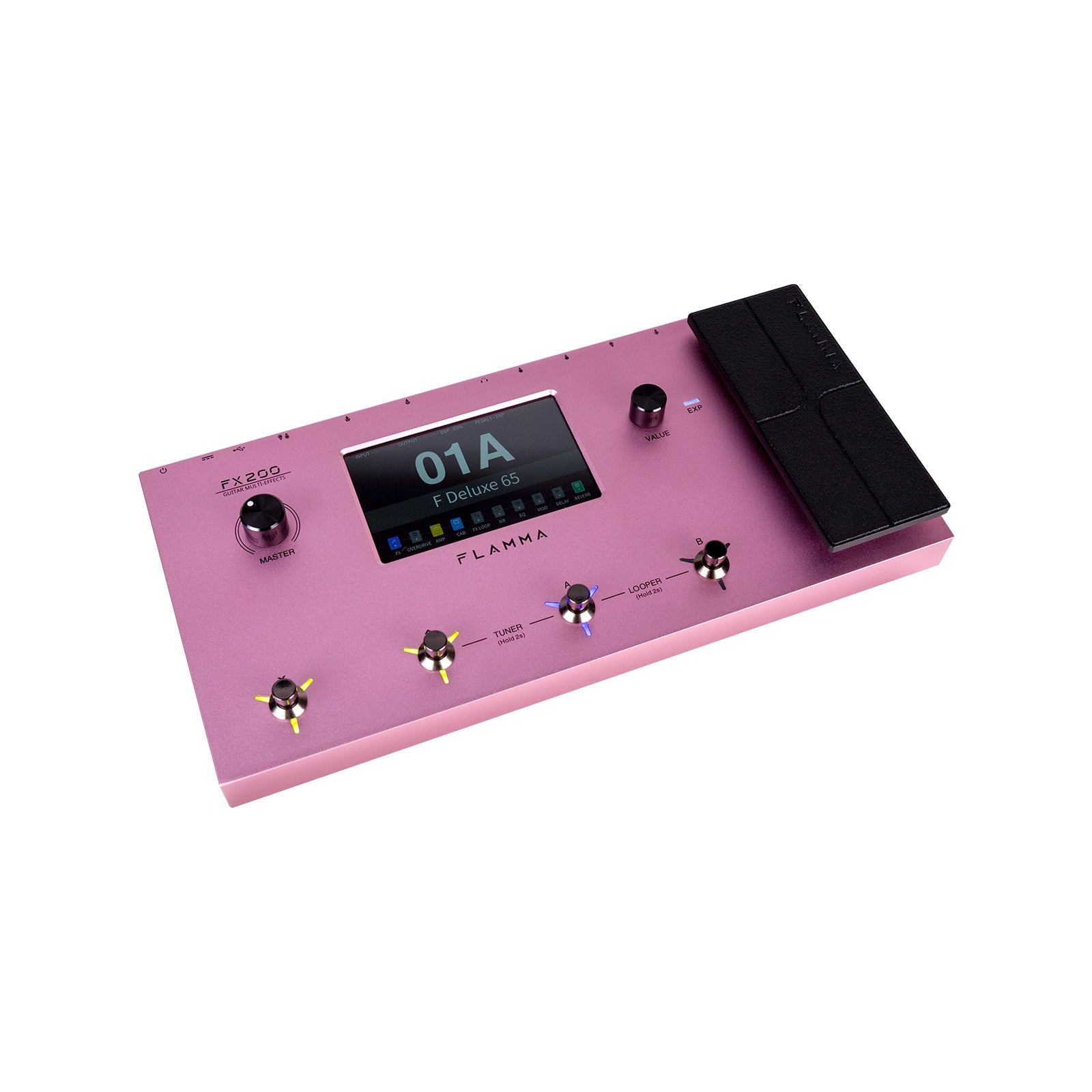 FLAMMA FX200 Pink procesor gitarowy, multiefekt IR i looper