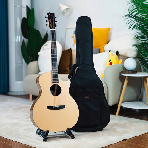 ENYA EGA-X0 - Natural gitara akustyczna HPL zestaw