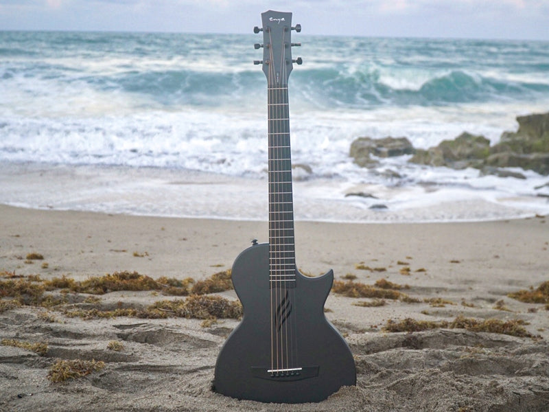ENYA NOVA GO White gitara akustyczna włókno węglowe podróżna zestaw