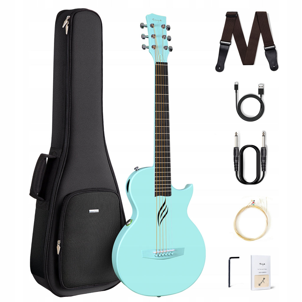 Gitara Elektroakustyczna Karbon Podróżna z efektami ENYA NOVA GO/SP1 Blue