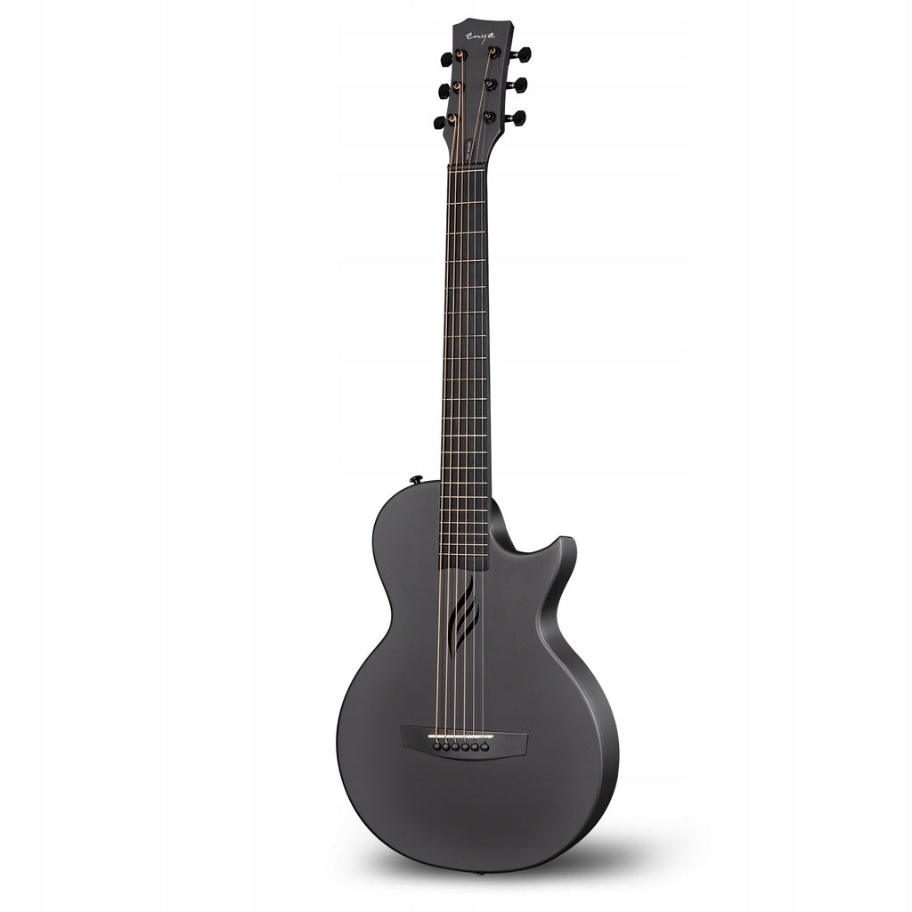 ENYA NOVA GO Black gitara akustyczna włókno węglowe podróżna zestaw