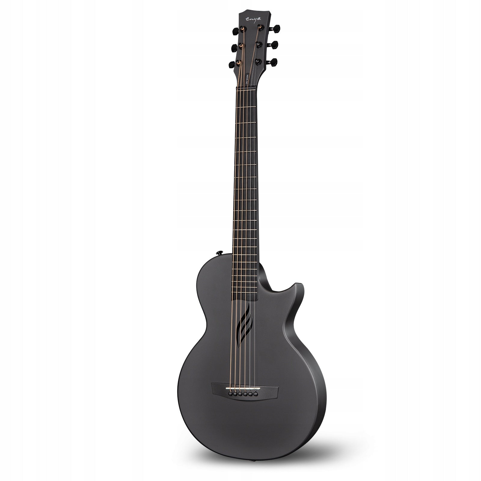 ENYA NOVA GO Black gitara akustyczna włókno węglowe podróżna zestaw