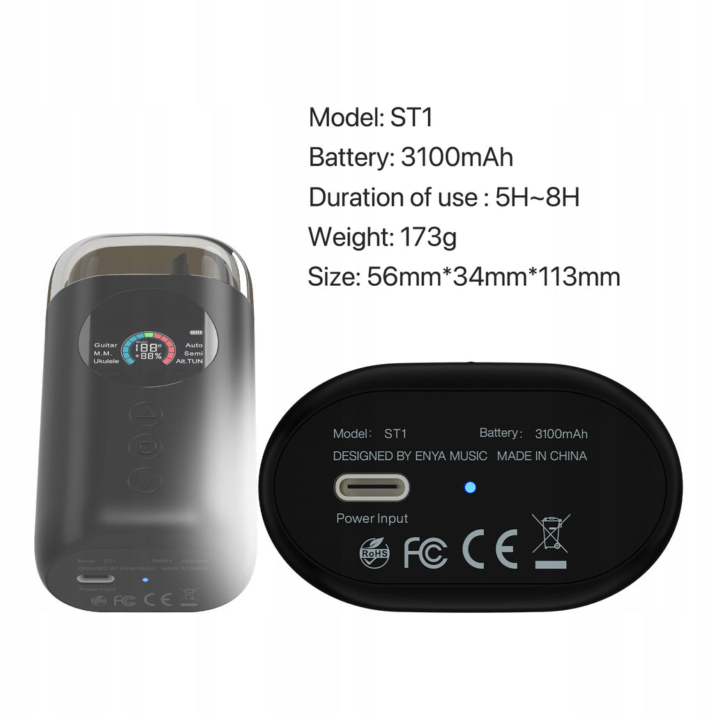Enya ST1 Smart Tuner - Automatyczny Tuner Gitarowy Z Wyświetlaczem