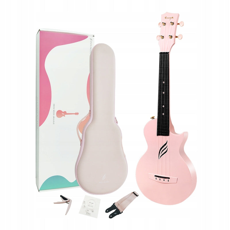 ENYA NOVA U - Pink Ukulele koncertowe włókno węglowe zestaw