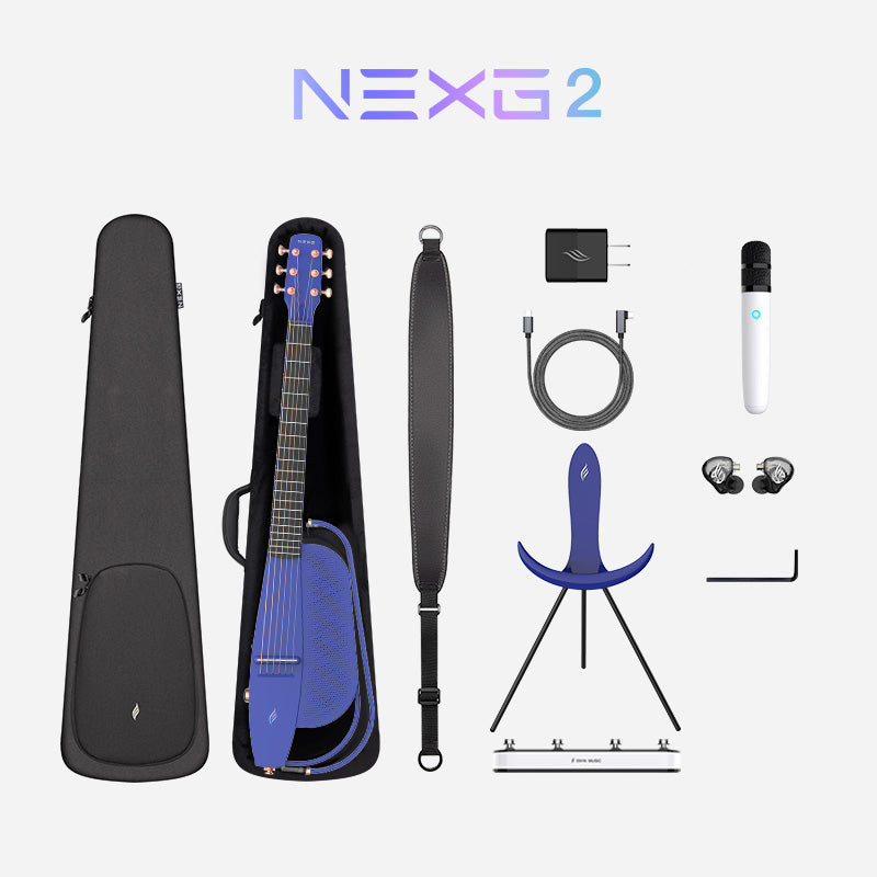 ENYA NEXG2 Delux Purple - smart gitara travel z looperem, ekranem dotykowym i systemem ES3