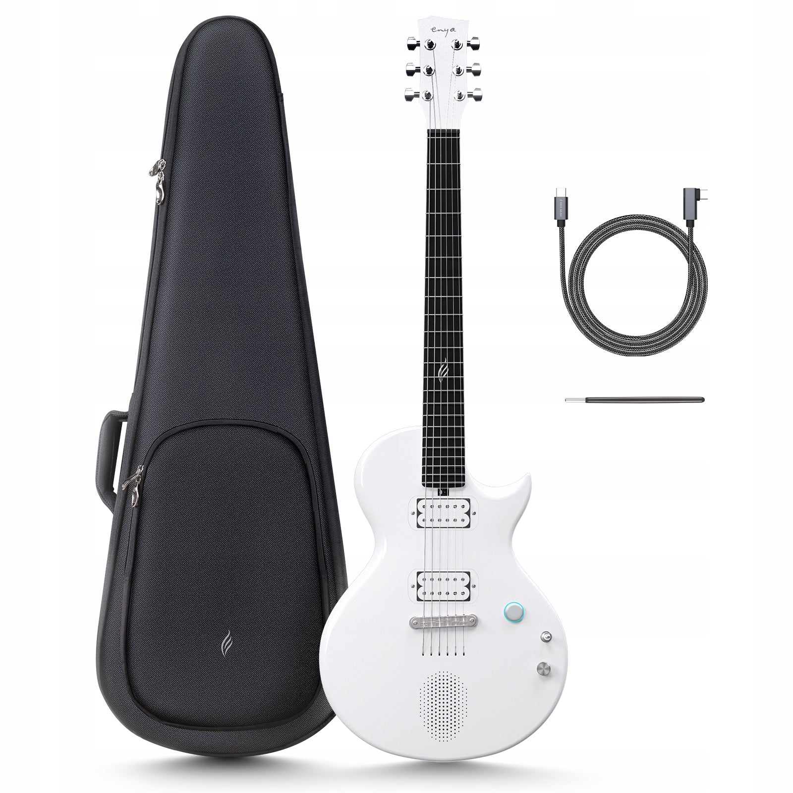 ENYA NOVA GO SONIC - White gitara elektryczna karbon inteligentna zestaw