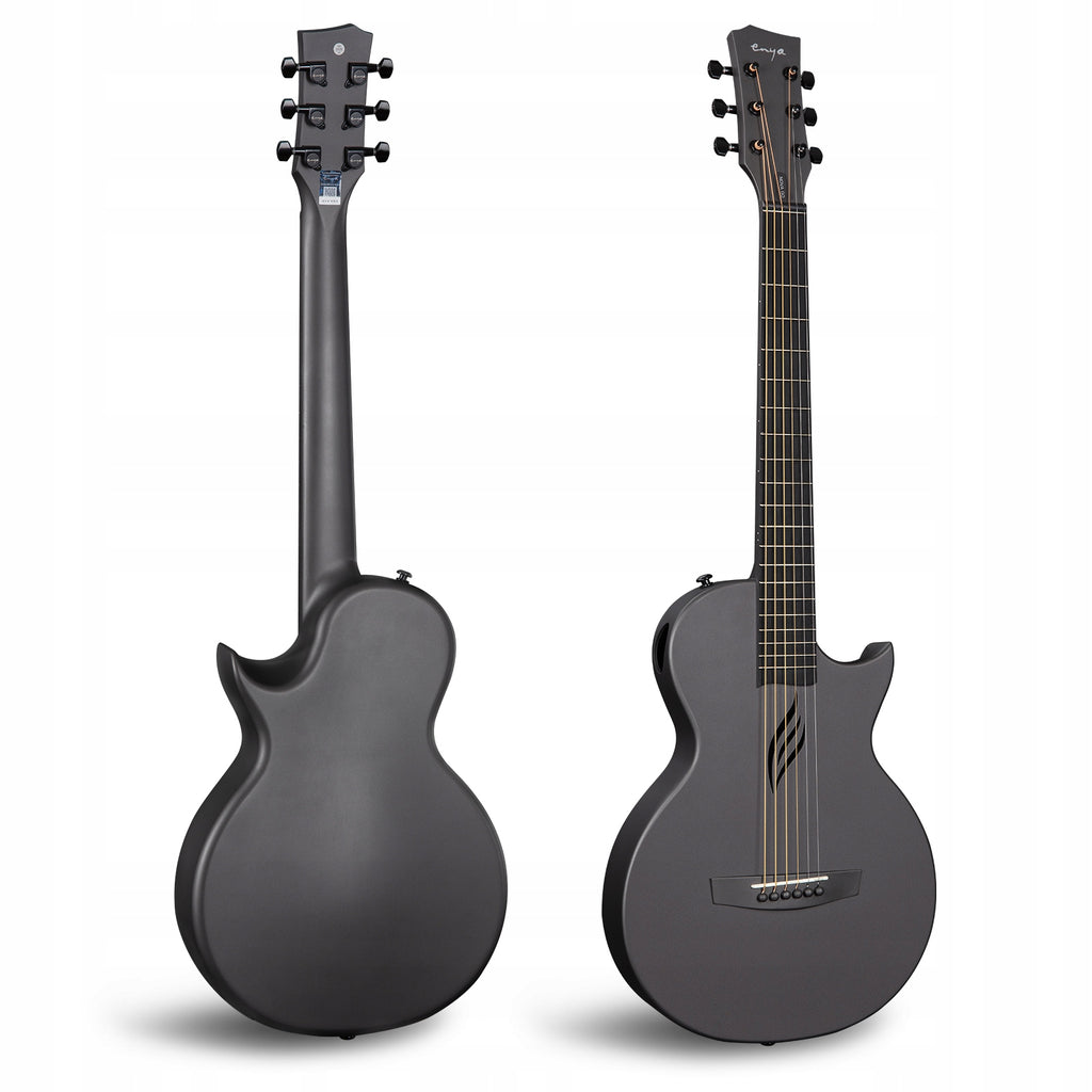 ENYA NOVA GO Black gitara akustyczna włókno węglowe podróżna zestaw