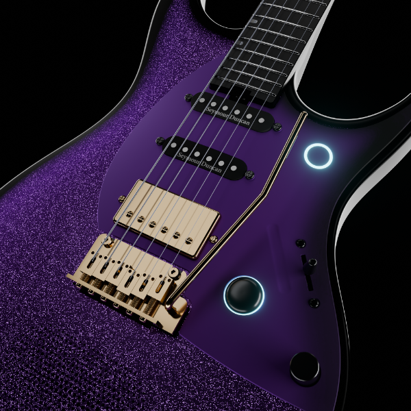 ENYA Inspire Pro SD – Cosmic Purple gitara elektryczna karbon smart z efektami