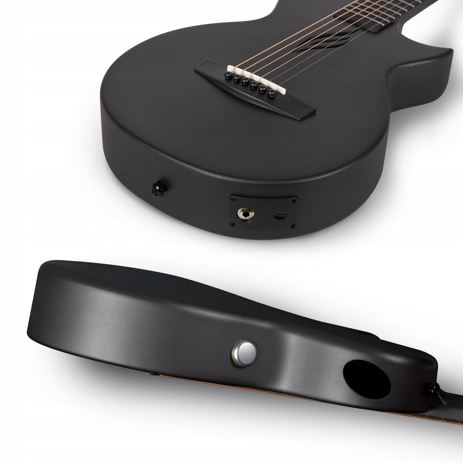 ENYA NOVA GO/SP1 Black gitara elektroakustyczna karbon podróżna z efektami