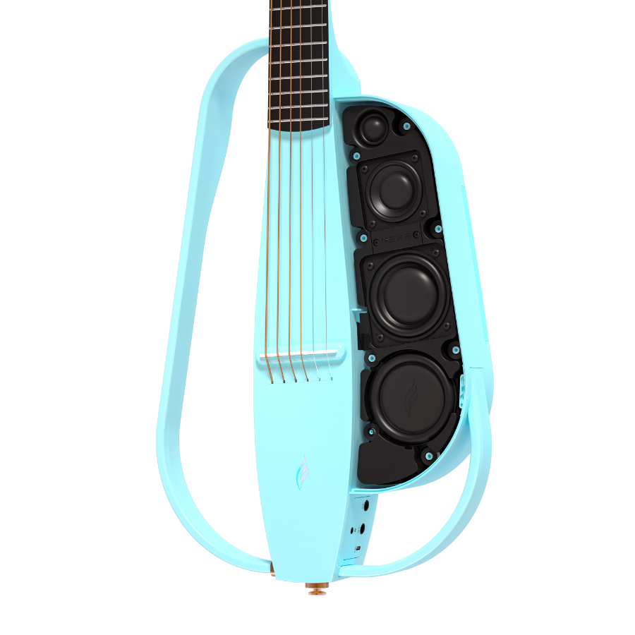 ENYA NEXG 2 Deluxe Blue – smart gitara travel z looperem, ekranem dotykowym i systemem ES3
