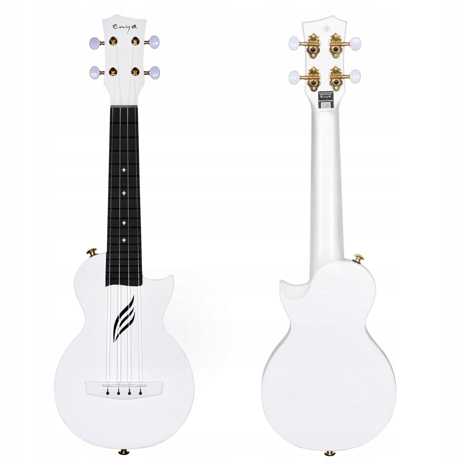 ENYA NOVA U MINI - White Ukulele sopranowe włókno węglowe zestaw